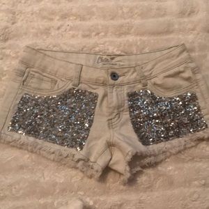 White Daisy Duke shorts